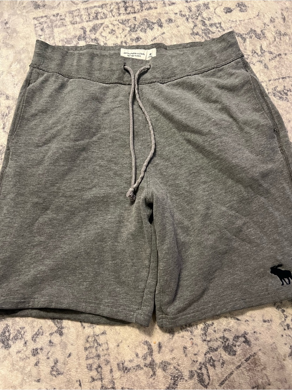Abercrombie & Fitch Men's Gray Drawstring Lounge Shorts